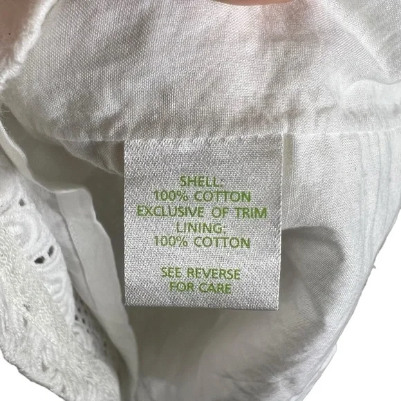 Lilly Pulitzer White Textured Eyelet Sundress with Bows, Size 6 - Picture 7 of 11